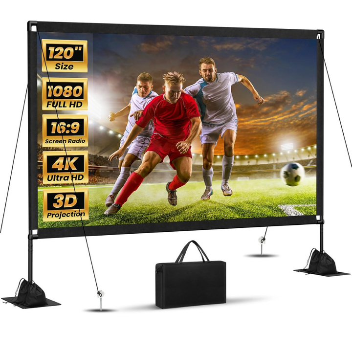 Projector Screen World Cup Outdoor Portable Stand 4K 160 Wide