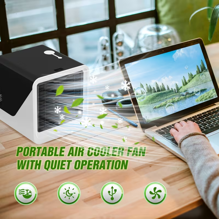 Přenosná klimatizace Mini chladicí ventilátor USB tichý