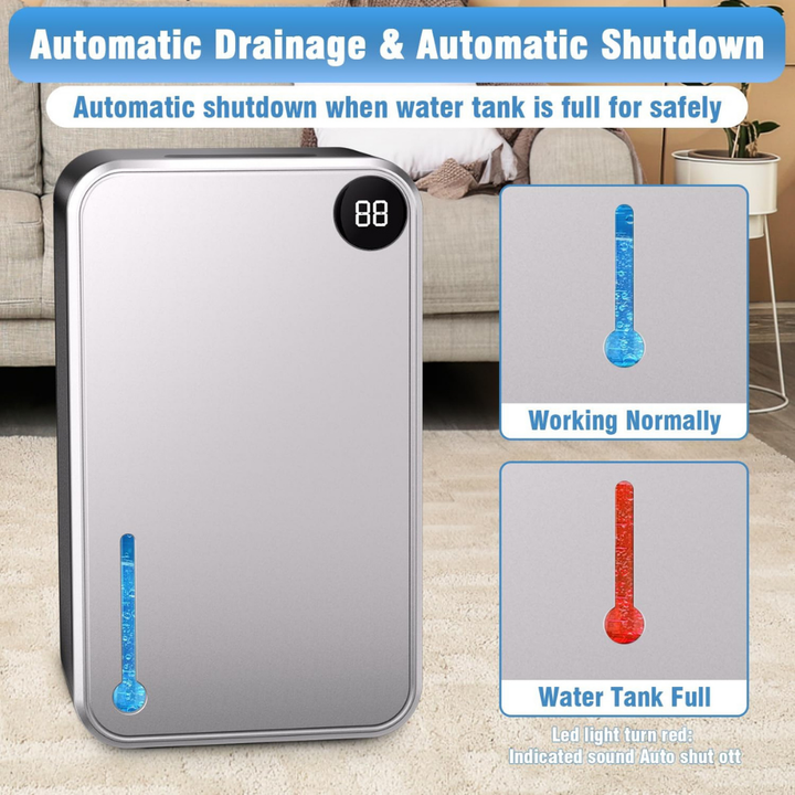 Dehumidifier Portable Quiet Air Dryer Compact Home Moisture Control