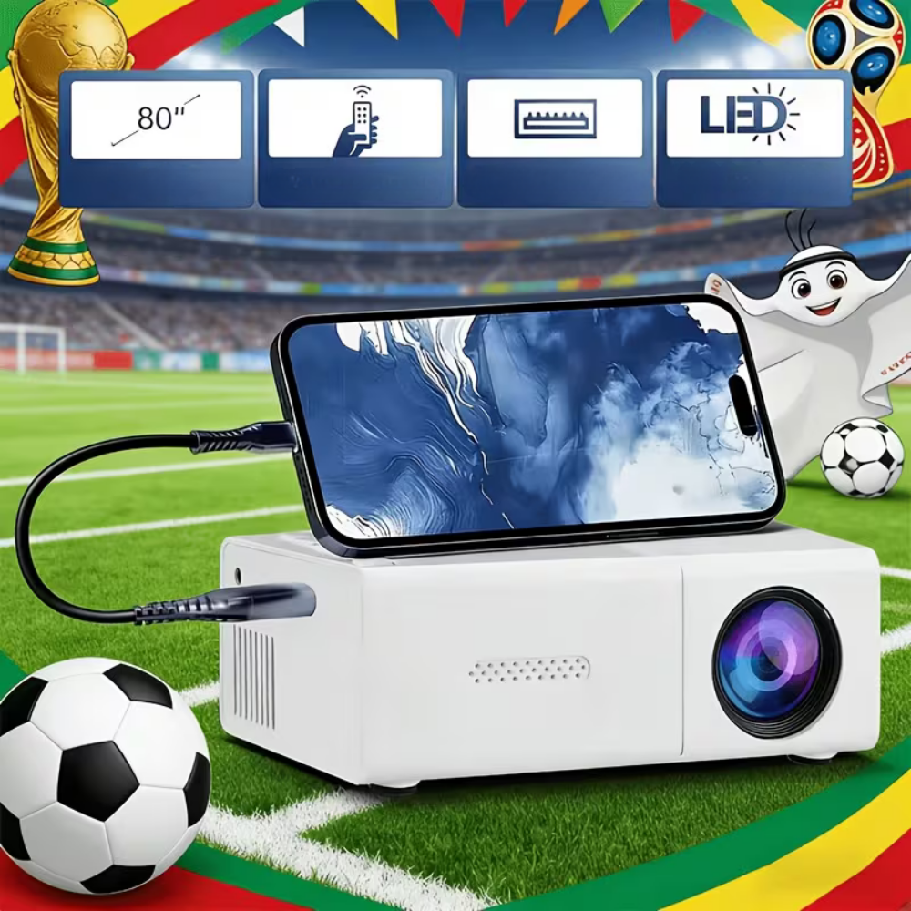 Mini proiettore portatile World Cup 720P Home Theater USB Video
