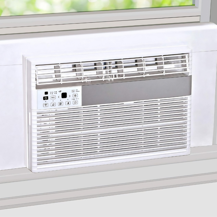 Izolační panel pro okenní klimatizaci s pěnovým krytem a těsněním