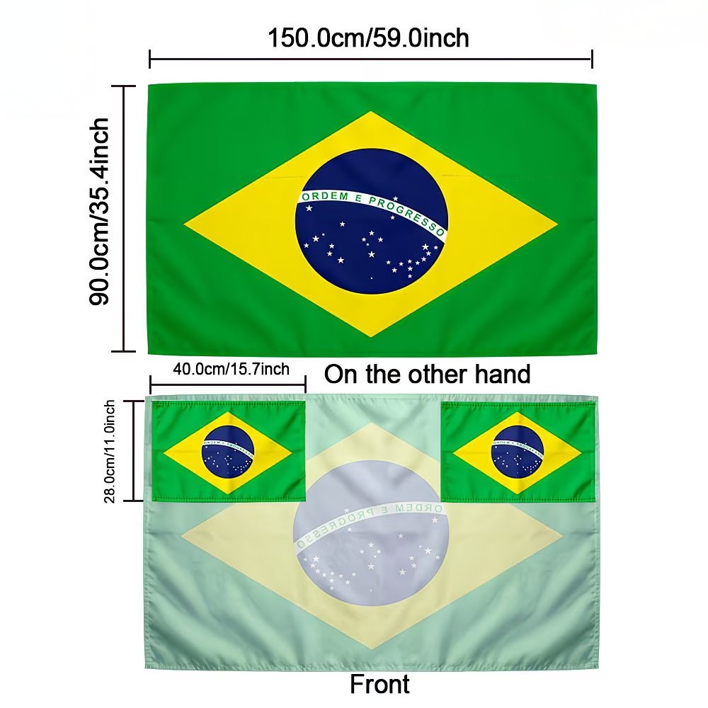 Brazil Flag Banner World Cup Soccer Fan Cape