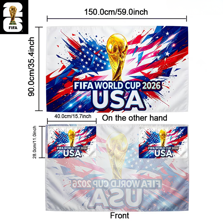 USA Flag Banner World Cup Fan Cape Soccer Stadium Flag
