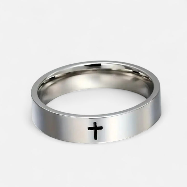 Celzoir | Bague Homme Croix Acier Européenne