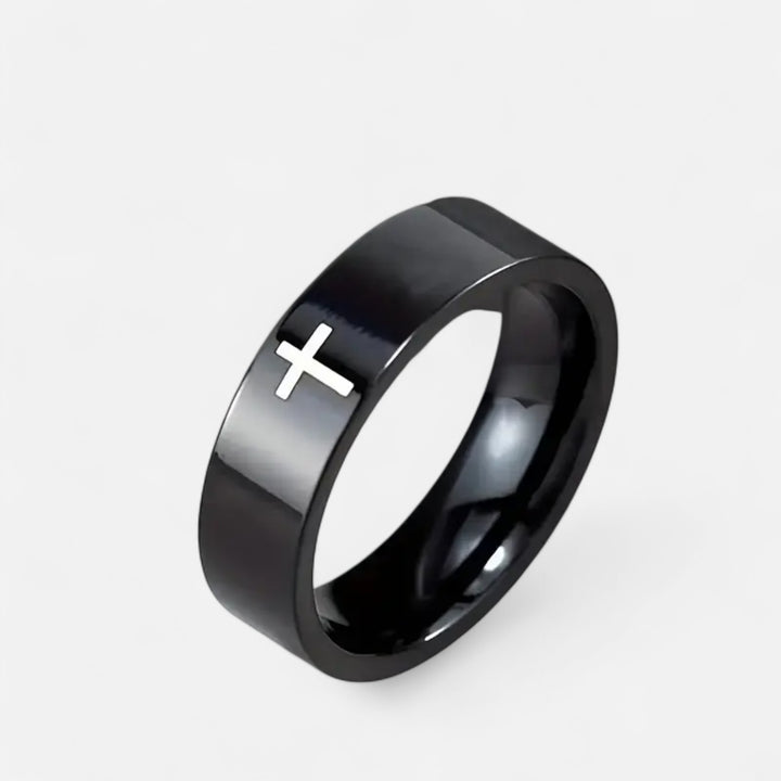 Celzoir | Bague Homme Croix Acier Européenne