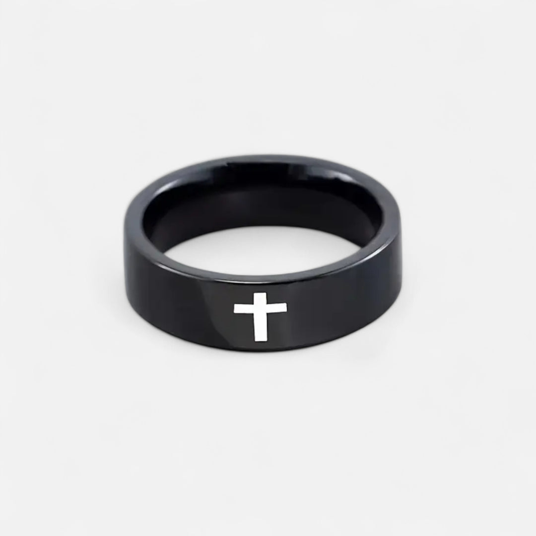 Celzoir | Bague Homme Croix Acier Européenne