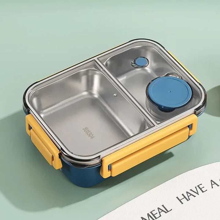 Insulated Lunch Box Stainless Steel Compartment Bento Clear Lid 3 Section - Image 7