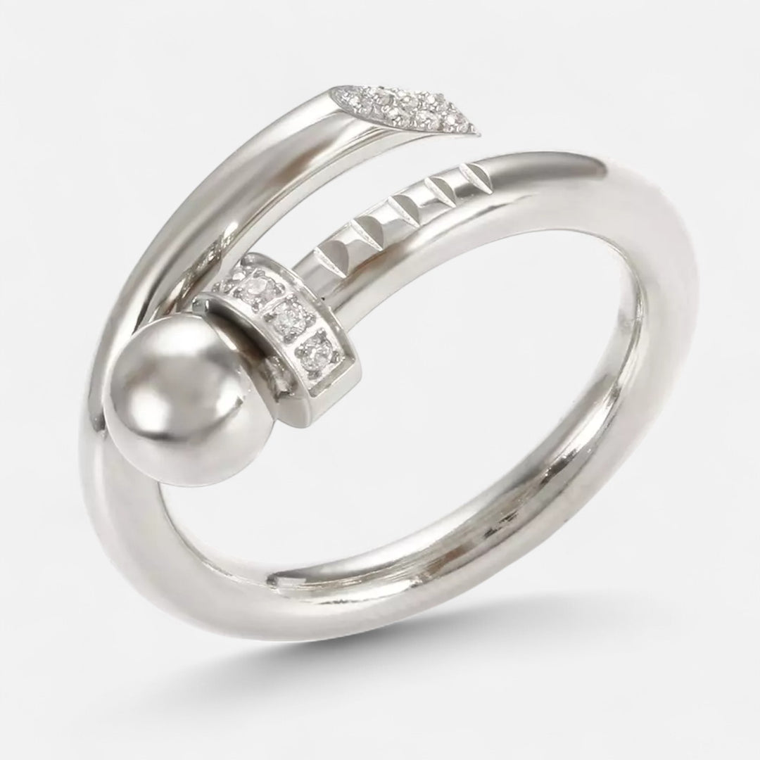 Celzoir | Women's Gold Ring in Sparkling Crystal Steel