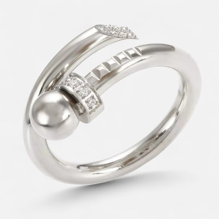Celzoir | Women's Gold Ring in Sparkling Crystal Steel