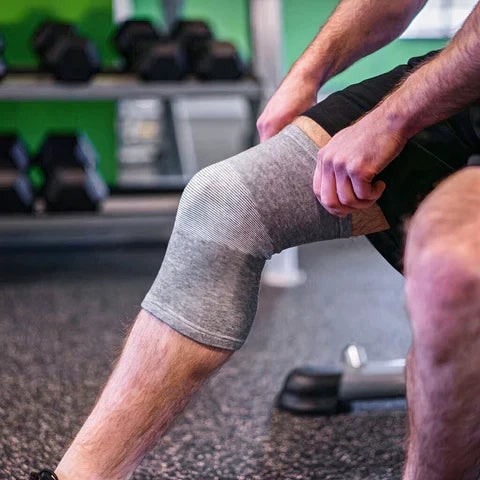 Knee Compression Sleeve Flexible Support Brace With Ribbed Design For Stability - Image 5