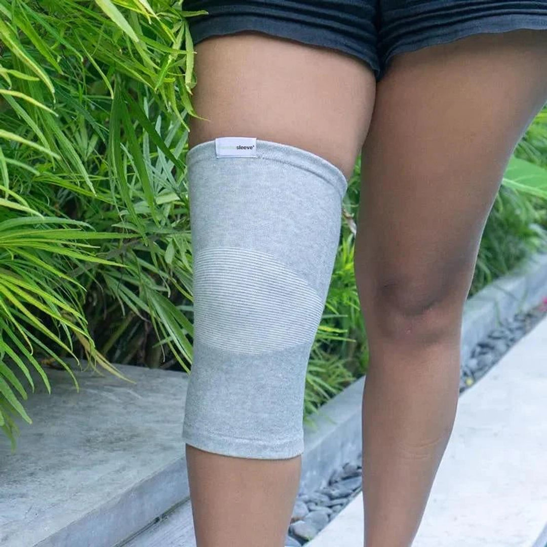 Knee Compression Sleeve Flexible Support Brace With Ribbed Design For Stability - Image 3