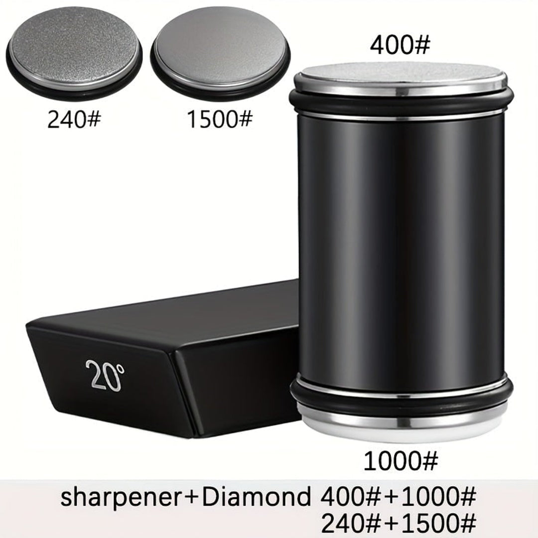 Knife Sharpener Manual With Angled Block And Interchangeable Diamond Stones For Kitchen Knives - Image 7