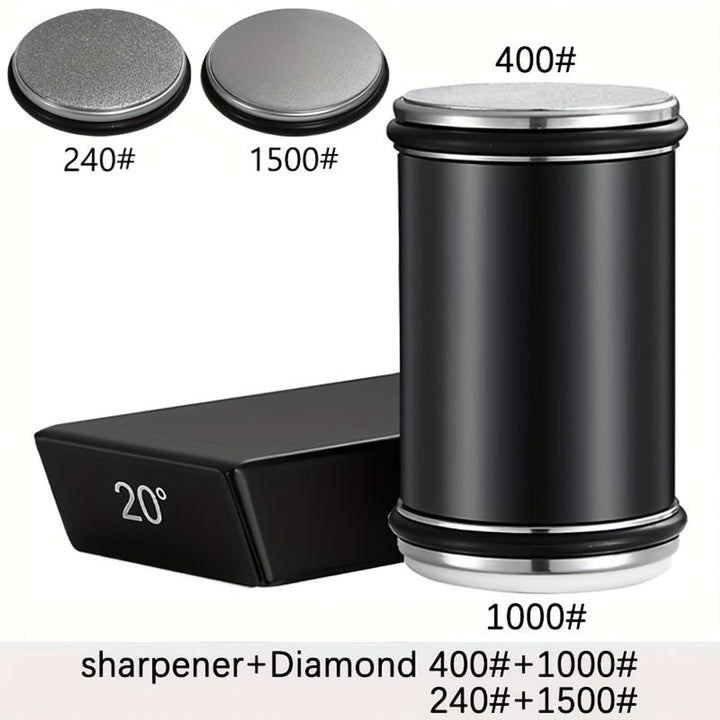 Knife Sharpener Manual With Angled Block And Interchangeable Diamond Stones For Kitchen Knives - Image 7