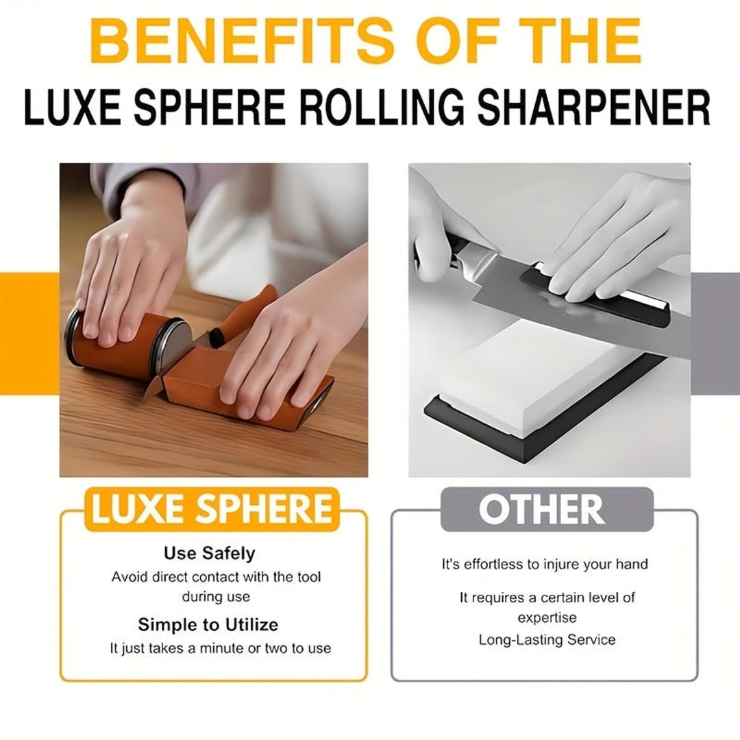 Knife Sharpener Manual With Angled Block And Interchangeable Diamond Stones For Kitchen Knives - Image 4