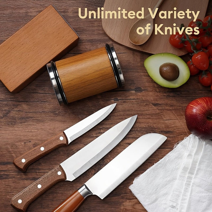 Knife Sharpener Manual With Angled Block And Interchangeable Diamond Stones For Kitchen Knives - Image 12