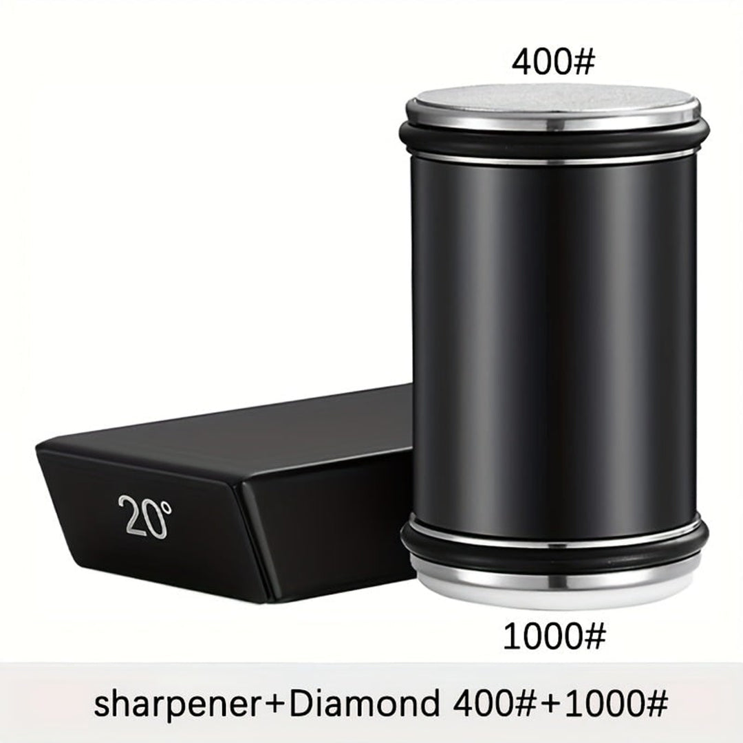 Knife Sharpener Manual With Angled Block And Interchangeable Diamond Stones For Kitchen Knives - Image 14