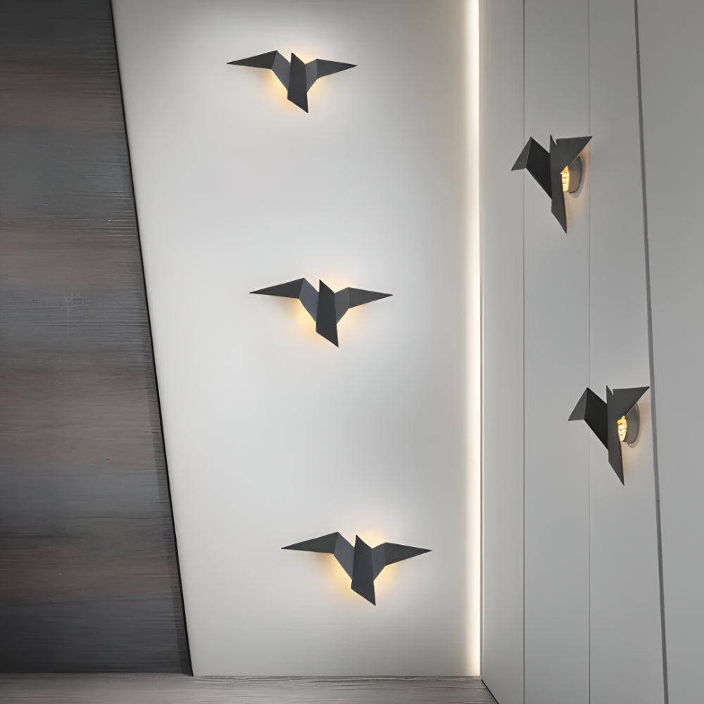 Lampada da parete in metallo origami LED per interni