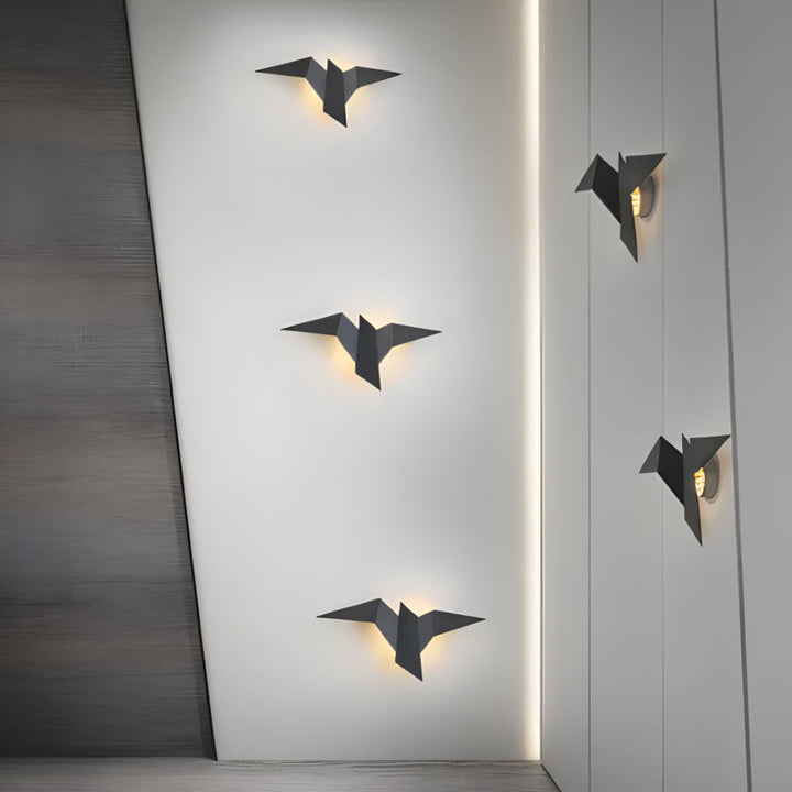 Lampada da parete in metallo origami LED per interni
