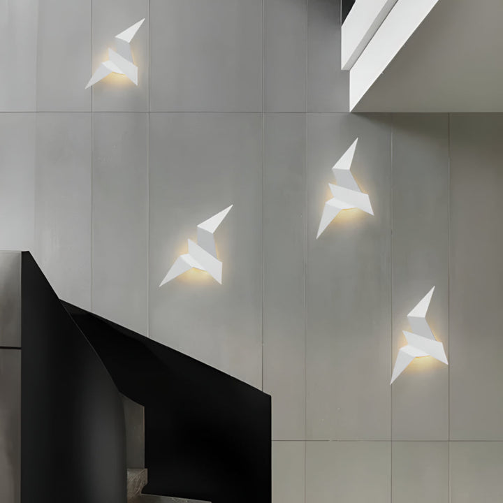Lampada da parete in metallo origami LED per interni