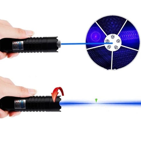 Laser Pointer Blue High Power Portable Torch Projection Patterns Flashlight - Image 4