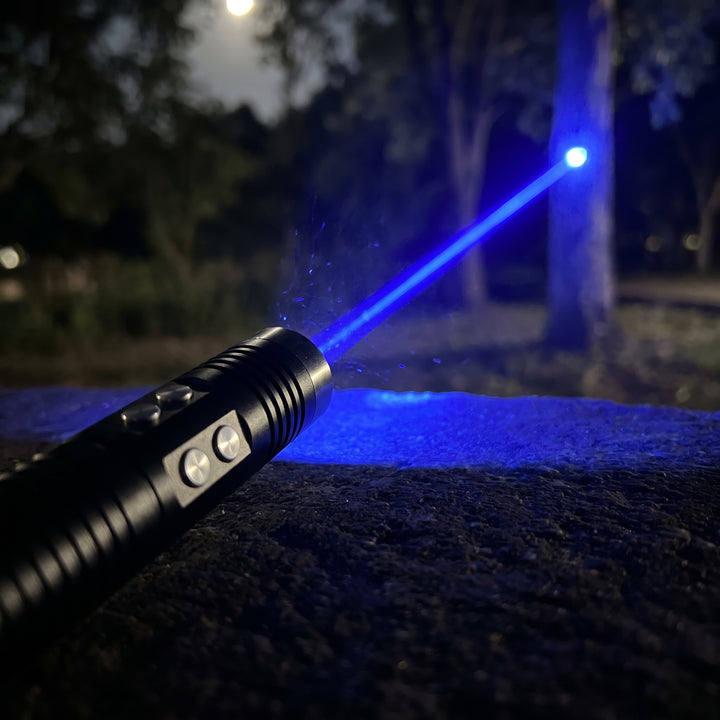 Laser Pointer High Power Blue Purple Handheld Black Cylindrical 10000m - Image 1