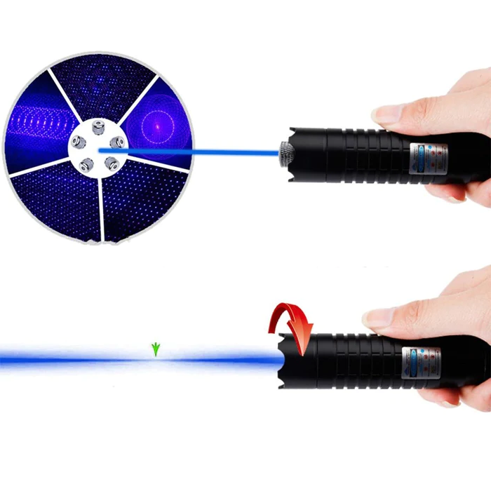 Laser Pointer High Power Blue Purple Handheld Black Cylindrical 10000m - Image 3