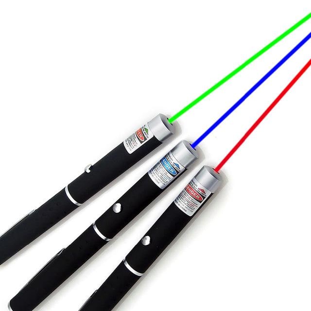 Laser Pointer Pen High Power Set With Three Color Beams Green Blue Violet And Red - Image 1