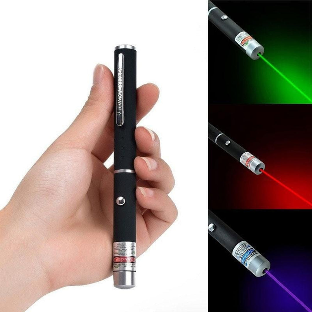 Laser Pointer Pen High Power Set With Three Color Beams Green Blue Violet And Red - Image 2