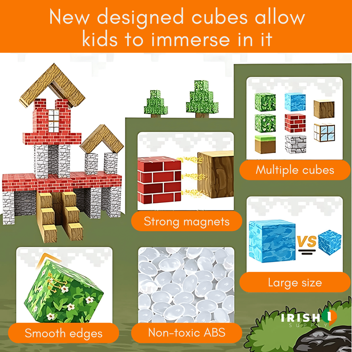 Magnetic Building Blocks Strong Magnets Cube Construction Set For Kids - Image 3