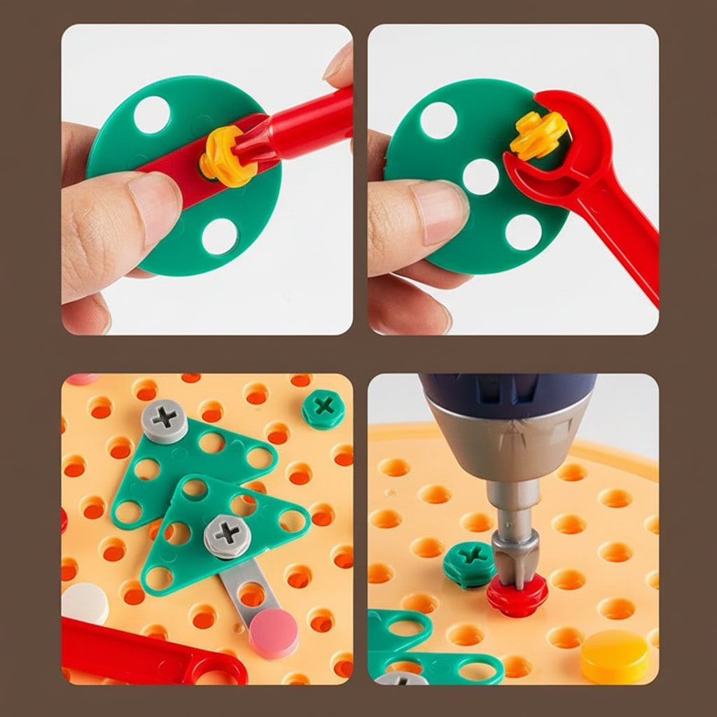 STEM Building Toy Kids Tool Set Electric Drill Kit