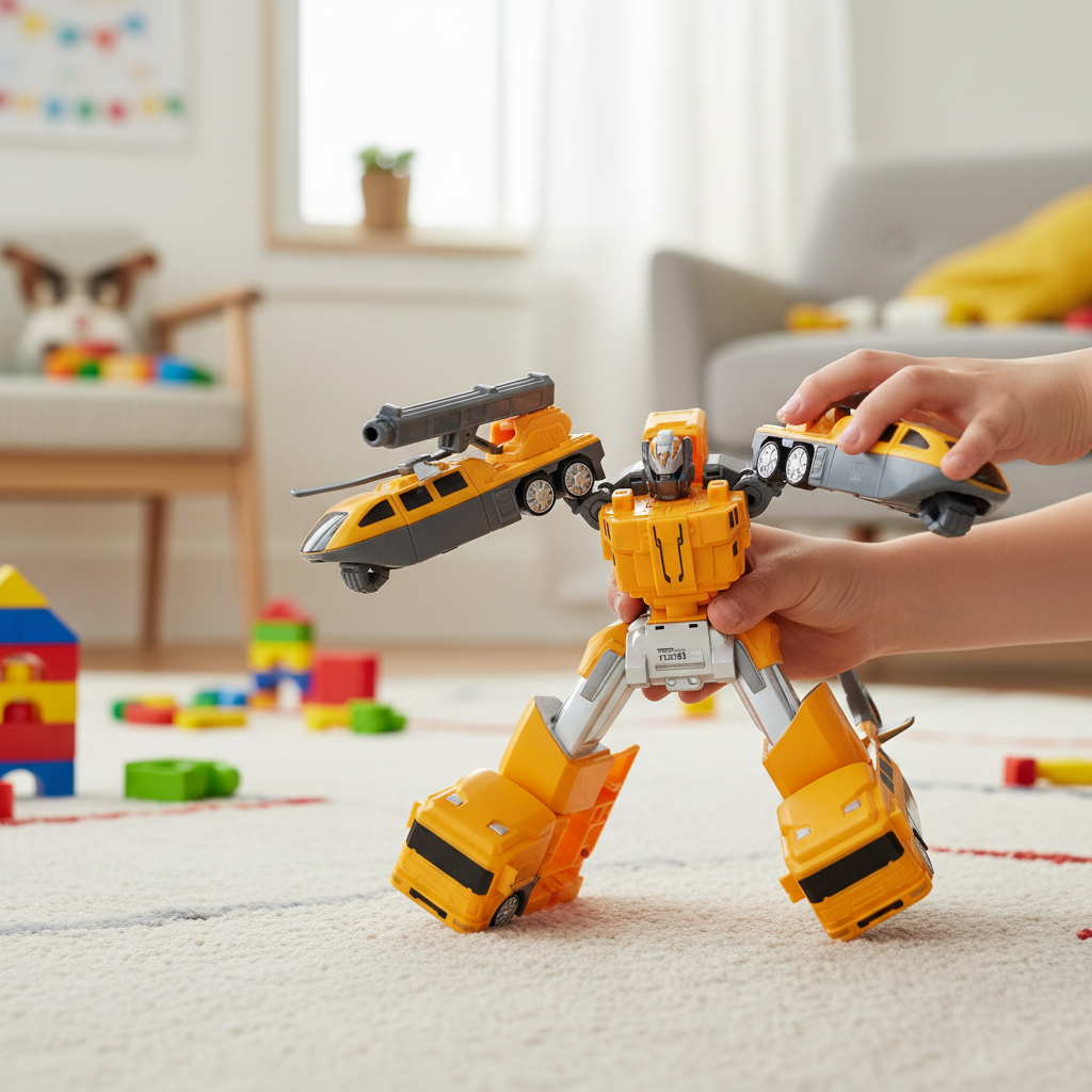 Magnetic Building Blocks Kids Construction Vehicle Toy Set