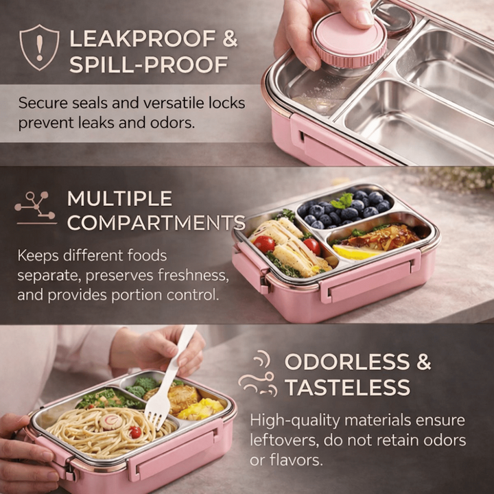 Meal Prep Container Insulated Bento Lunch Box Steel - Image 7