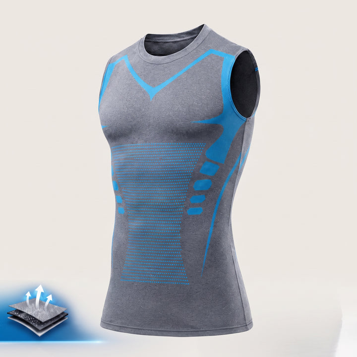 Men's Compression Tank Top Breathable Athletic Sleeveless Shirt For Gym Workout - Image 2