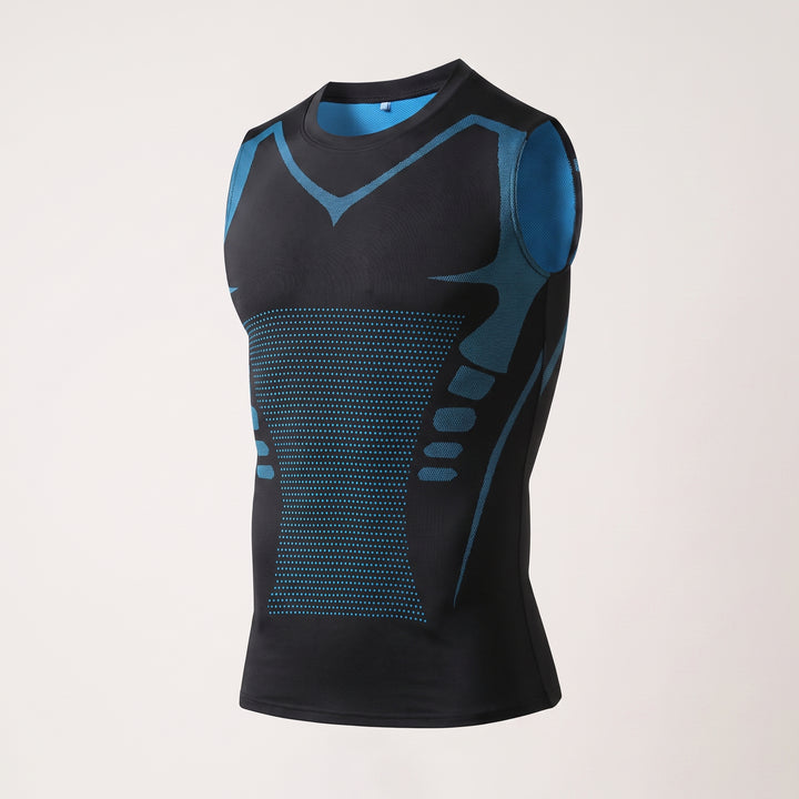 Men's Compression Tank Top Breathable Athletic Sleeveless Shirt For Gym Workout - Image 8