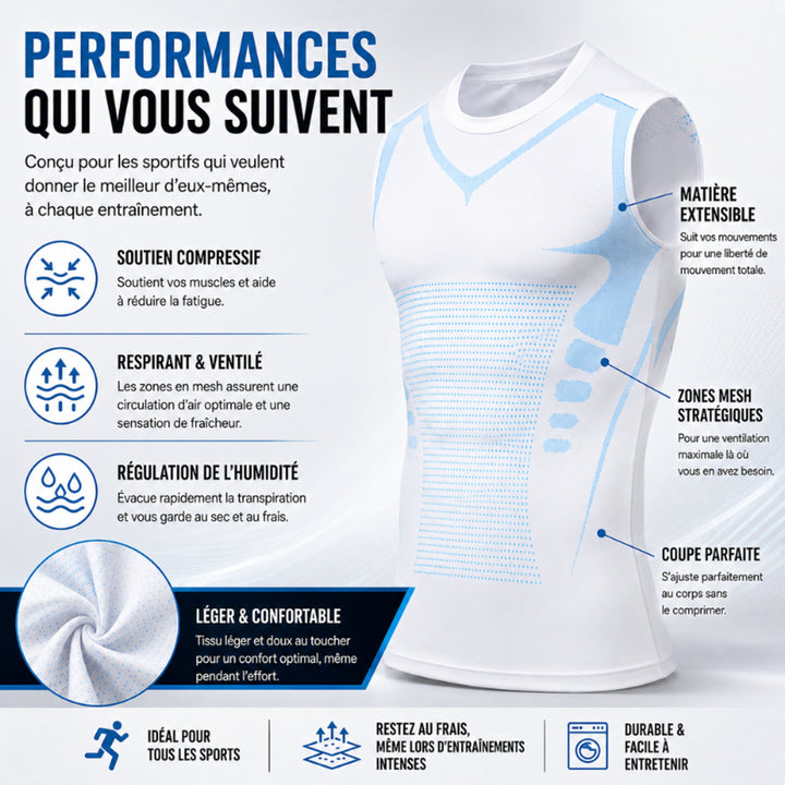 Men's Compression Tank Top Breathable Athletic Sleeveless Shirt For Gym Workout - Image 5