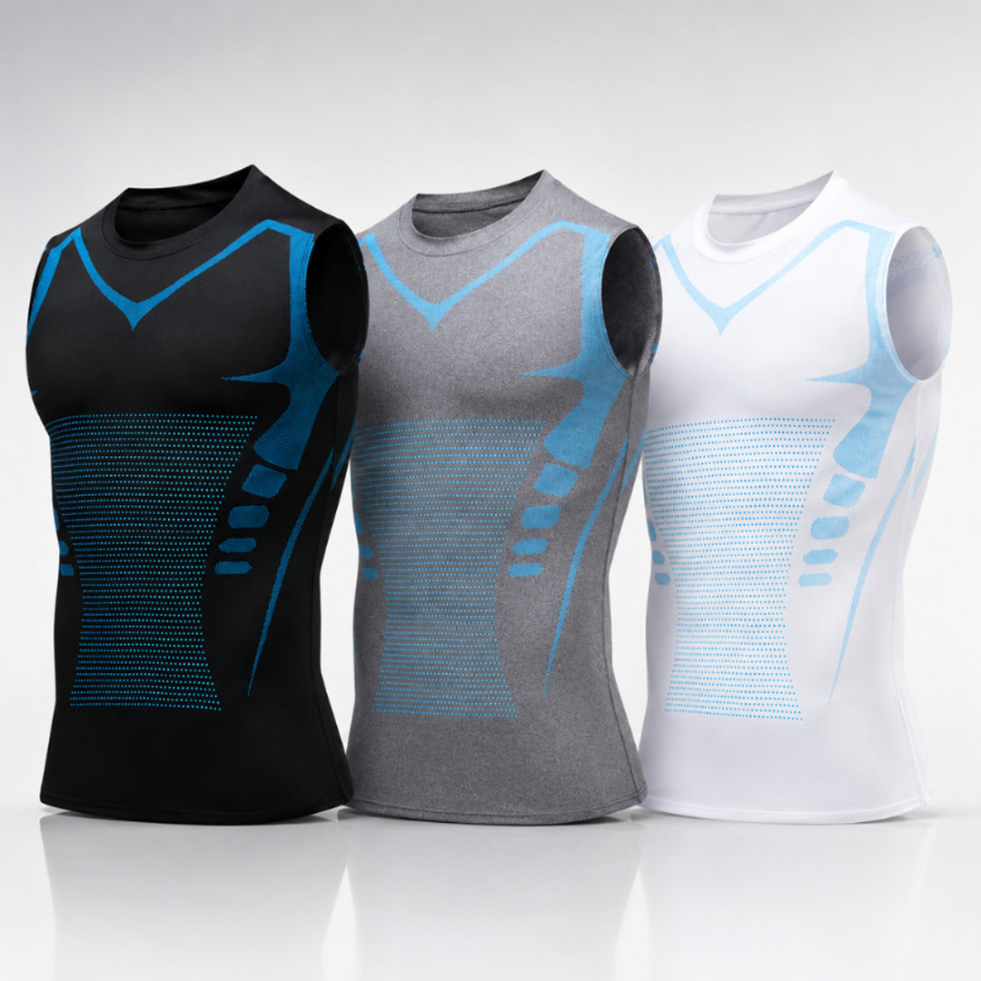 Men's Compression Tank Top Breathable Athletic Sleeveless Shirt For Gym Workout - Image 9