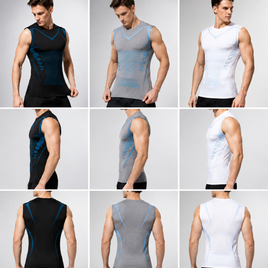Men's Compression Tank Top Breathable Athletic Sleeveless Shirt For Gym Workout - Image 10