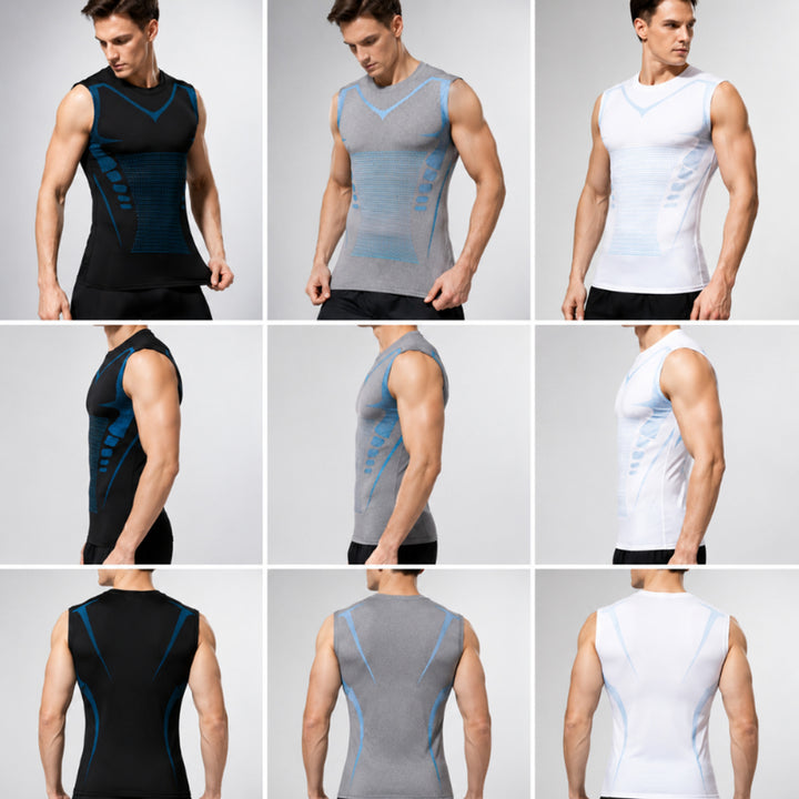 Men's Compression Tank Top Breathable Athletic Sleeveless Shirt For Gym Workout - Image 10