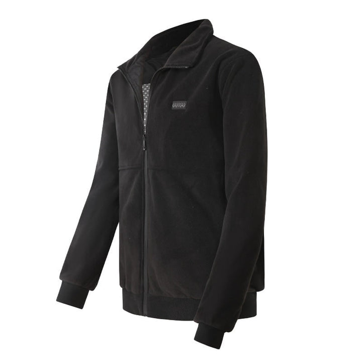Men's Heated Fleece Jacket With Stand Collar And Full Zip Electric Heating Zones - Image 5