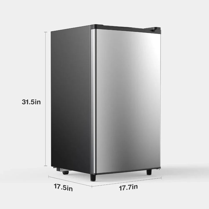Mini Fridge with Freezer Small Fridge Compact Glass Door - Image 2