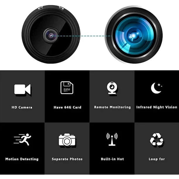 Mini Spy Camera Wireless Security Night Vision Portable Indoor Surveillance - Image 4