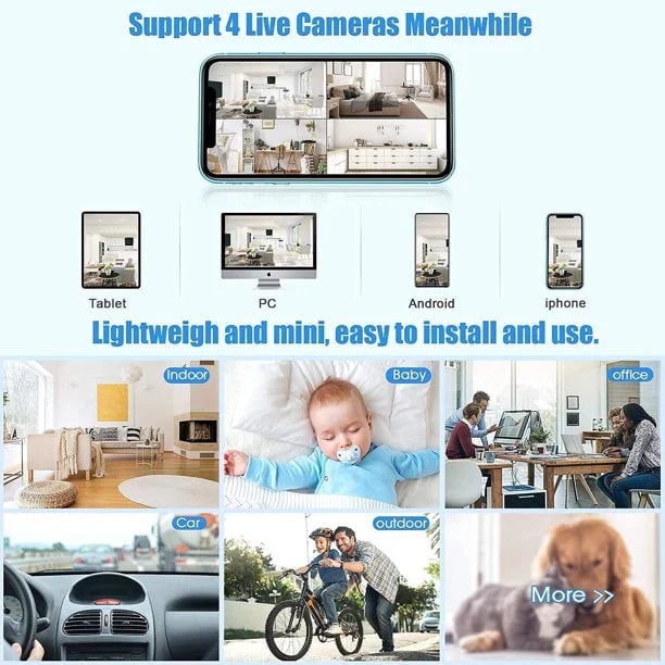 Mini Spy Camera Wireless Security Night Vision Portable Indoor Surveillance - Image 5