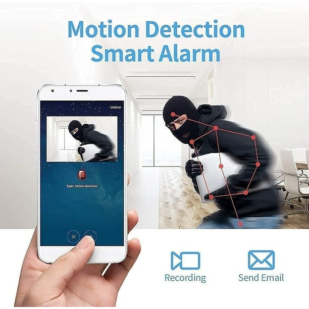 Mini Wireless Camera Security Surveillance Night Vision Small Black Plastic - Image 3