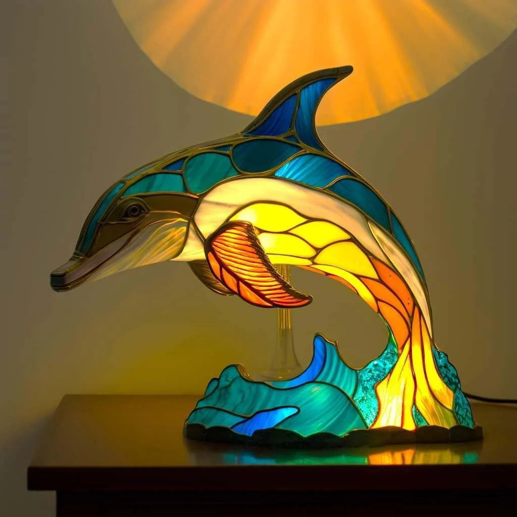 Table Lamp Animal Glass Design Indoor Light