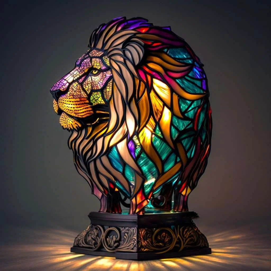 Table Lamp Animal Glass Design Indoor Light