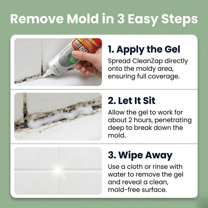Mold Remover Gel Stain Cleaner With Applicator Tip For Bathroom Surfaces - Image 4