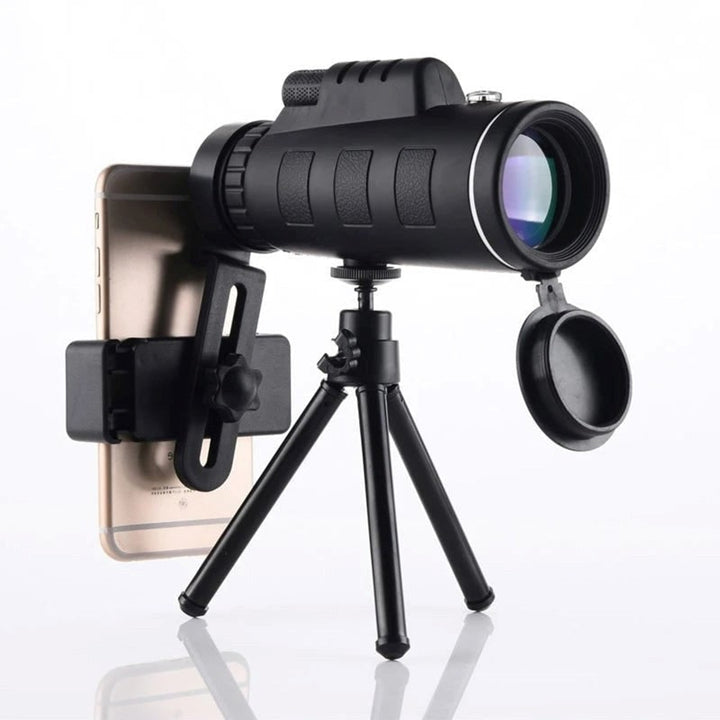 Monocular Telescope Starscope High Power Smartphone Tripod Black Plastic - Image 1