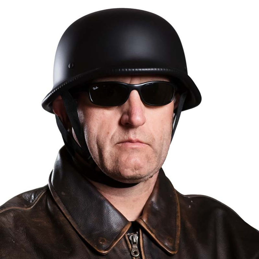 Motorcycle Half Helmet Open-face Design With Chin Straps For Cruiser Street Riding - Image 3