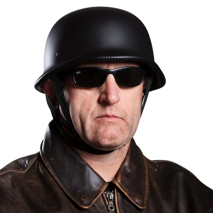 Motorcycle Half Helmet Open-face Design With Chin Straps For Cruiser Street Riding - Image 3