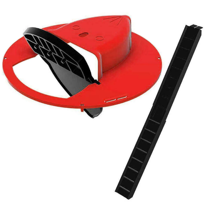 Mouse Trap Automatic Rat Bucket Lid With Ramp Plastic Yellow Black Multi-catch Rodent Catcher - Image 5
